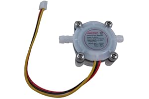 DIGITEN SENSTREEG1/4" Water Flow Sensor, Food-Grade Hall Effect Sensor Flow Meter Flowmeter Counter Connect Hose 0.3-6L/min - Arduino, Raspberry Pi, and Reverse Osmosis Filter Compatible