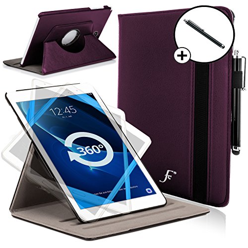 Forefront Cases® Samsung Galaxy Tab A 10.1 SM-T580 Leder Drehbar Hülle Schutzhülle Tasche Smart Case Cover Stand - Rundum-Geräteschutz und intelligente Auto Schlaf / Wach Funktion - inkl. Eingabestift