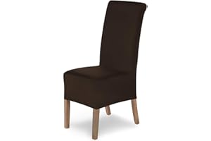 ‎SH SCHEFFLER-HOME LIVE HOMESTYLE SCHEFFLER-Home Stuhlhussen Lena Braun/elastische und langlebige Hussen für Stühle/Robustes Freischwinger Hussen/Stuhlhussen Stretch/Stuhl Hussen waschbar
