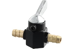 Duronge Benzinhahn, Benzinhahn Schalter, Universal 8mm Benzinhahn Kompatibel für Roller, Moped, Motorrad, Quad (Schwarz)