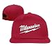 Produktbild Funny Caps Milwaukee Logo Unisex Adults Cotton Snapback Hat Flat Baseball Cap Black