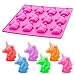 Produktbild ECENCE Einhorn Eiswürfel-form Eiswürfelschale-n aus Silikon für 12 Eiswürfel Eiswürfel-bereiter Eiswürfel-behälter Eisform Silikonform Pink 24010301