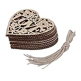 Forma de corazón de madera con agujero, corte de madera de alta calidad