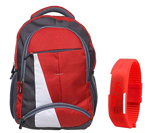 BLUTECH Canvas 30 Ltr Red School Backpack RS.599 (80.00% Off) - Amazon