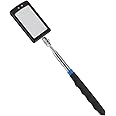 Telescopic Inspection Mirror, Telescopic Mirror Rectangular Extending Inspection Swivel Extend Tool 360 Degree Rotating with 2 Extra Bright LED Light
