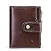 Produktbild Kaffee Herren weiches Leder RFID blockieren Bluetooth Anti-Lost Coin Pouch Geldbörse Brieftaschen Kartenetuis Geld Veranstalter