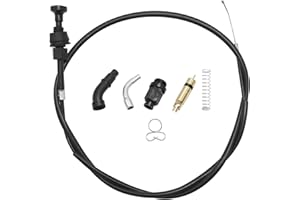 Vkinman Carburetor Choke Cable Replacement for Honda TRX350 Rancher 350 2000-2006 Replace 17950-HN0-A12 16046-HM5-730 w/Plunger Choke Starter Valve Kit