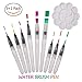 Produktbild KWOKWEI Wassertankpinsel Set, 9 Stück Wasserpinsel Stifte Wasserfarben Wasserpinsel mit Befüllbarer Wassertank, Aquarell Kunst Stifte mit Tray Mischpalette für Kinder, Anfänger, Hobbykünstler, Profis
