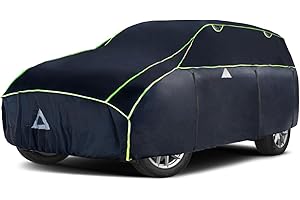 Cowtcver Hagelschutz Abdeckplane Auto, PKW Hagelschutzgarage Wasserdicht Atmungsaktive, Abdeckplane für Hagel Sonne Schutz, Hagelschutz Vollgarage für SUV Mit Auto-Sonnenblende.4.6 bis 4.85 m