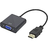 Jsdoin 1080P Active HDTV HDMI auf VGA-Adapter (Stecker auf Buchse) Konverter für PC, Monitor, Projektor, HDTV, Xbox (schwarz1