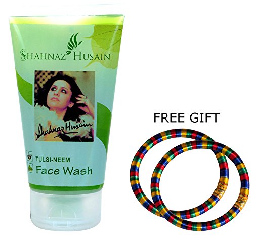 Preisvergleich Produktbild Shahnaz Husain Tulsi Neem Gesichtsreiniger,150 g – mit Zugabe (bunter Armreifen)