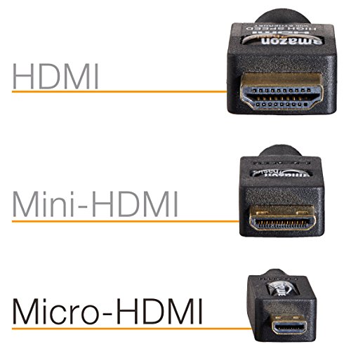 AmazonBasics HDMI-auf-Mikro-HDMI-Hochgeschwindigkeitskabel (Ethernet, 3D und Audio-Return) 1 m, 2er-Pack - 6