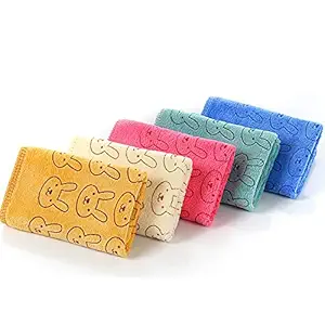 Mom Care Microfibre Bath Towels for Kids -Extra Soft/Quick Dry/ Strong Water Absorbent/Bathing Towel for Kids,Boys and Girls (Pack of 3) Multi Color Medium L-60cm X B-120cm for 5 Years and Above