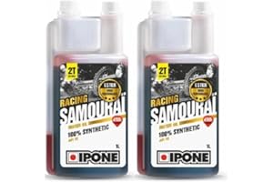 E-BIKERS 2 litres d'huile mélange scooter moto 2 temps SAMOURAI Racing synthétique 2T à la fraise