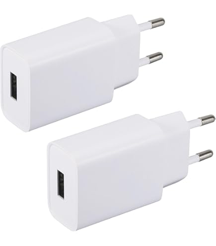 USB-oplader, 18 W Quick Charge 3.0 snellader, USB-stekker voor Samsung Galaxy S5, S6, S7, S8, S9, S10, S20, S21, S22, A13, A34, A53, iPhone, iPad, Huawei, originele vervangende snellader (2 stuks