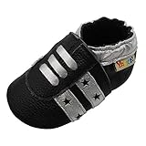Große Schuhe für neues Kleinkind, elastische Verschluss und gebürstetem Ledersohle halten Schuhe leicht anziehen und bleiben auf gut Baby Füße, nicht abrutschen.