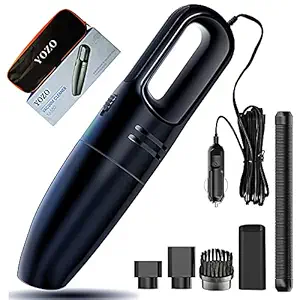 KEEKOS Plastic Portable and High Power 12V Car Vacuum Cleaner Stronger Suction Wet and Dry (Black Vacuum, Standard)