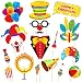 Produktbild BESTOYARD 18 STÜCKE Karneval Photo Booth Props Clown Foto Booth Props DIY Selfie Requisiten für Geburtstag Hochzeit Bachelorette Karneval Party Supplies Dekoration