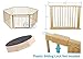 MCC Large 6 sided Folding Wooden Baby Playpen Made from Solid Pine