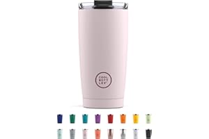 Cool Bottles - Tumbler - Bicchiere Termico in Acciaio Inossidabile - 550 ml - Pastel Pink - Tazza da Caffè - Coperchio Ermetico - Bevande Fredde 10 ore e Calde 5 ore - Finitura Antimacchia