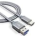 Produktbild USB C Ladekabel für Huawei Mate 9 Pro, Higoo USB C Kabel 2M [6.6FT] Nylon geflochten Ladekabel Lade- und Sync-Kabel Schnellkabel für Huawei P9 P9 Plus P10 P10 Plus Mate 9 (Grau)