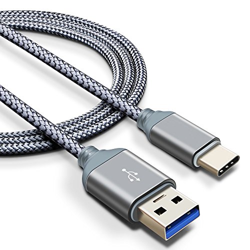 USB C Ladekabel für Huawei Mate 9 Pro, Higoo USB C Kabel 2M [6.6FT] Nylon geflochten Ladekabel Lade- und Sync-Kabel Schnellkabel für Huawei P9 P9 Plus P10 P10 Plus Mate 9 (Grau)