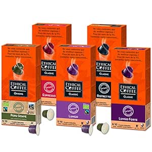 Ethical Coffee Company 5 X 10 Kapseln Probierkollektion Fur Nespresso Maschinen Mit Kapselsystem 1er Pack 1 X 250 G Amazon De Lebensmittel Getranke