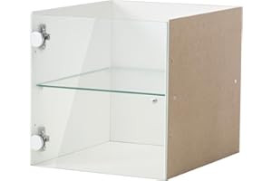 IKEA KALLAX Vitrinentüreinsatz weiß; (33x33cm); Kompatibel mit EXPEDIT
