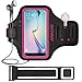 Price comparison product image Galaxy S7 Edge/S8/S9 Armband, JEMACHE Gym Running/Jogging Workout Arm Band Case for Samsung Galaxy S6 Edge/S7 Edge/S8/S9 with Key/Card Holder Extender (Rosy)