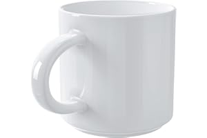 CRIFETON Biały kubek ceramiczny 330 ml - Idealny do kawy, herbaty i kreatywnego projektowania - Do malowania i personalizacji