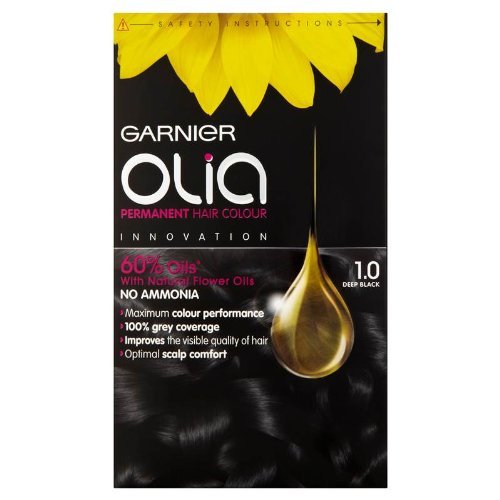 Garnier Olia Permanent Hair Colour Number 1.0, Deep Black