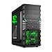 Produktbild Sharkoon VG4-W Grün PC-Gehäuse mit Window Kit (2x USB 3.0, 2x USB 2.0, ATX) schwarz/grün