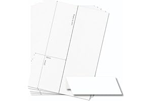 OfficeGear Extra Wide Tent Cards 1-up [55 Sheets - 55 Pack] 105x297mm Printable A4 190gsm Scored Folding Table Top Name Place Cards for Hotels Restaurants Conference Events Incl Design Template
