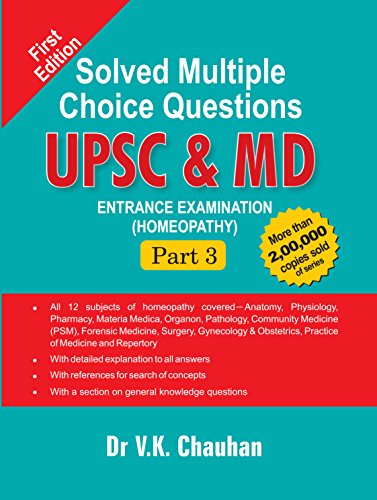 Solved Multiple Choice Question UPSC & MD Entrance Examination in Homeopathy - Part 3