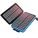 Produktbild ADDTOP Solar Ladegerät 10000mAh Wasserdicht Power Bank mit 2 Solarzelle Externe Akku Batterien für iPhone, iPad, Samsung, Android und Andere Smartphones