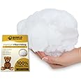 e World Polyfill Stuffing Polyester Fill - Premium White Polyester Fill – Pillow & Cushion Stuffing - High Resilience Fill Polyester for Stuffed Animal Crafts, Small Dolls (Grams) (1000)