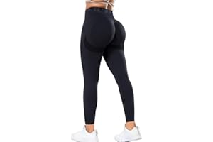 RIOJOY Scrunch Butt Leggings Damen High Waist Seamless Push Up Booty Leggins Hose für Sport Yoga Fitness Gym Workout