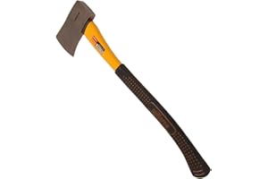 HOME It® Axt 1000 g – Axt mit Fiberglasstiel und rutschfestem Griff – 60 cm Länge – ideal für Gartenarbeit und Holzbearbeitung