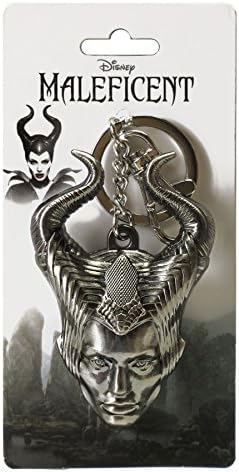 Maleficent Head Pewter Key Ring Chain