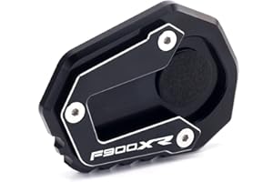 Modeer Pour BMW F900XR 2020-2023 (Ne convient pas aux véhicules avec réglage de la profondeur en série) Moto CNC Kickstand Pied Side Stand Agrandir Plate Pad f 900 xr Accessoires (noir)