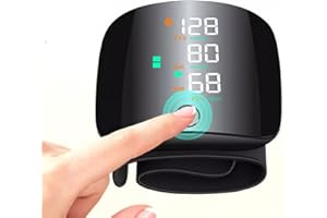 FiTspi Moniteur de pression artérielle automatique et précis - Grand écran LCD - Bracelet réglable avec fonction mémoire - Pour la maison et les voyages