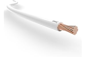 AUPROTEC Cavo elettrico unipolare 1.5 mm² Filo elettrico per auto moto autocarro 5m o 10m selezione: (5m metri 1.5 mm² filo di rame, bianco)
