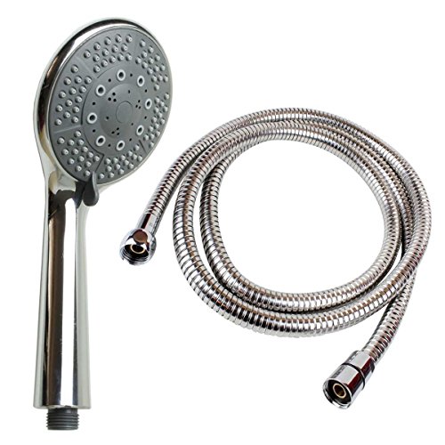 Handbrause-Set mit Brause-Schlauch 150 cm Duschbrause Brausekopf Duschkopf von SANIXA SX9 Duschset / Brauseset / Brause 5 Funktionen SANIXA® SX28