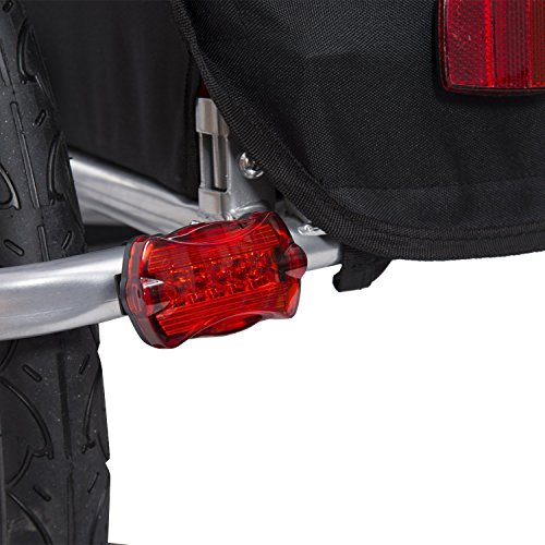homcom 440-001VT 2 in 1 Fahrradanhänger Jogger 360° Drehbar für Kinder, lila / schwarz - 8