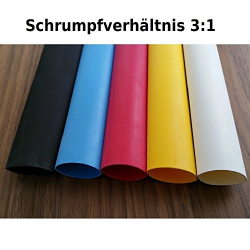 Schrumpfschlauch mit Kleber 6,4mm 1,2m (wasserdicht) 3:1, Farbe:weiss - 2