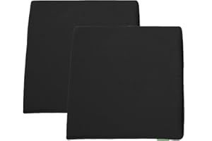 Gardenista Garden Rattan Chair Cushions | Water Resistant Chair Seat Pads for Keter Allibert California Rattan Furniture | Indoor & Outdoor Patio Furniture Cushions | Durable & Comfy (2Pcs, Black)