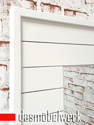 Wandspiegel Landhaus maritim eckig 80 x 60 cm mit weißen Holz-Rahmen 002006 - 4