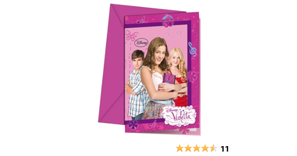 Lot De 6 Cartes D Invitations Violetta Pour Anniversaire No Name Amazon Fr Cuisine Et Maison
