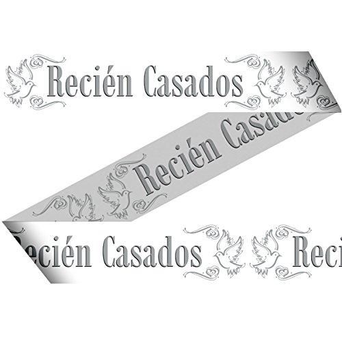 Preisvergleich Produktbild Absperrband Wimpelkette Hochzeit Recien Casados spanisch