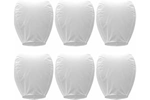 WORUIB Chinese Lanterns, Sky Lanterns to Release in Memory, Chinese Sky Lanterns for Outdoor Use, 7-Piece Set, 6 x 38 x 0.7 cm